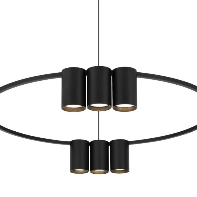 Lampa wisząca (koło) GENESIS BLACK 10xGU10 ML0373 Milagro - obrazek 2