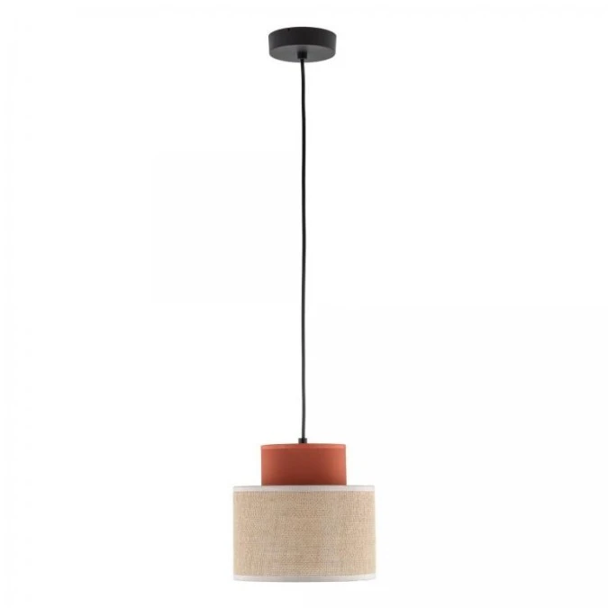 Lampa wisząca z dwukolorowym kloszem o średnicy 25cm DUO JUTA BROWN na E27 2785 TK Lighting - obrazek 2