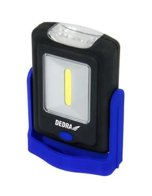 Latarka 1w cob led+3led prostokątna z podstawą, baterią - obrazek 1