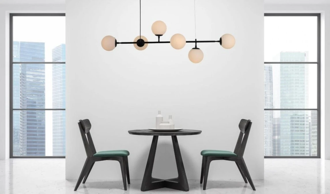 Lampa wisząca czarna białe kulki ALISA LP‑005/6P BK/WH Light Prestige - obrazek 3