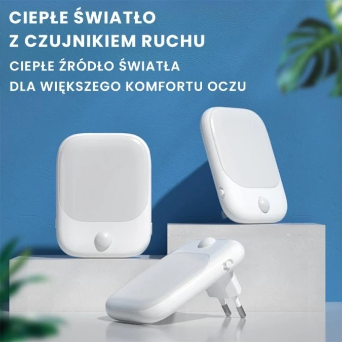 Lampka nocna wtykowa Pati 2700K + PIR EKW1440 - obrazek 3