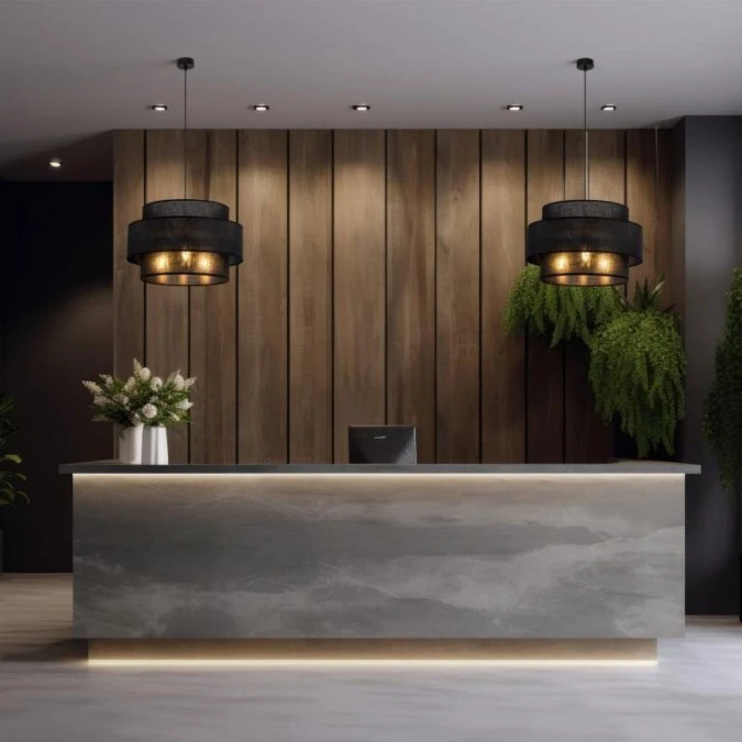 Lampa wisząca z czarnym abażurem 3xE27 CALISTO 5099 TK Lighting - obrazek 3