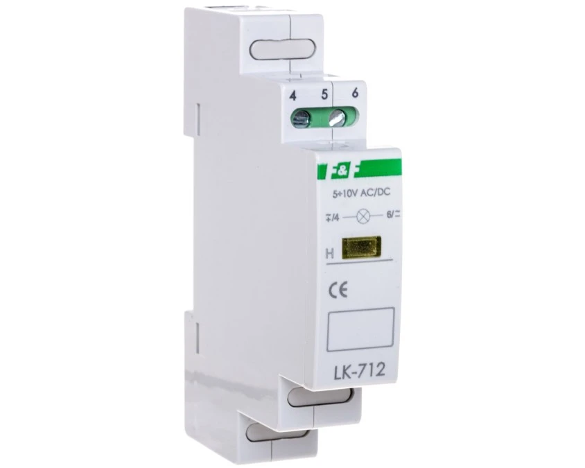 Lampka modułowa 1‑fazowa żółta 5‑10V AC/DC LK‑712Y‑5‑10V - obrazek 1