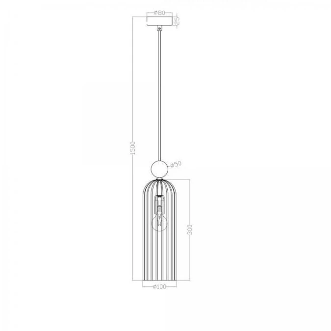 Lampa wisząca Piega 1 biała LP‑939/1P white Light Prestige - obrazek 2