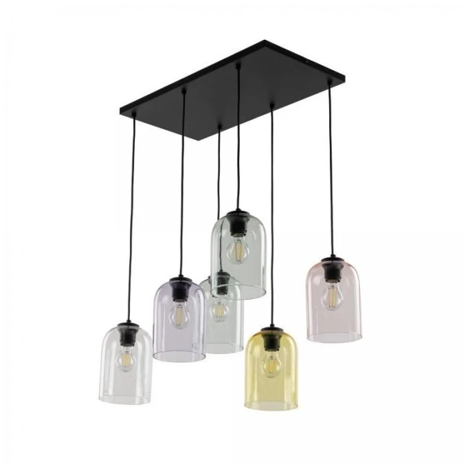 Lampa wisząca ze szklanymi, kolorowymi kloszami MOLLY 6 10302 TK Lighting - obrazek 1