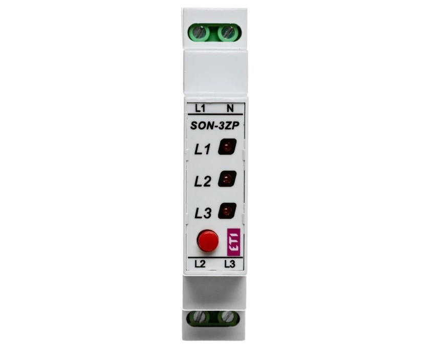 Lampka modułowa 3‑fazowy czerwony LED 3x400V z przyciskiem SON‑3 ZP 002471410 - obrazek 2