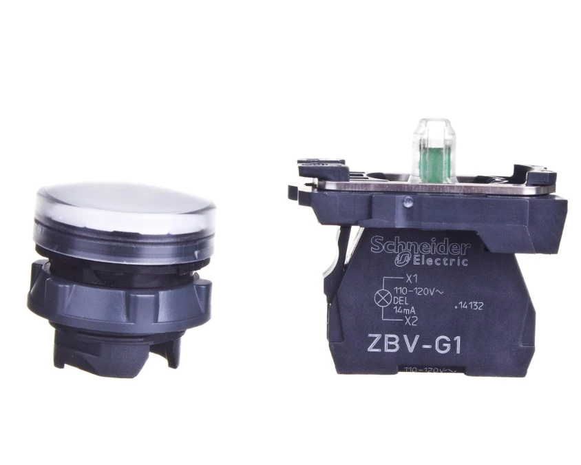 Lampka sygnalizacyjna 22mm biała 110‑120V AC XB5AVG1 - obrazek 1