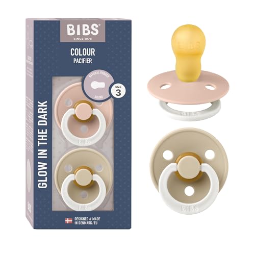 BIBS Colour NIGHT Smoczek – Rozmiar 3 – Blush NIGHT/Vanilla – 2 szt.