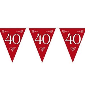 Folat Girlanda 40th Urodziny/Jubileusz Rubinowy 10 m