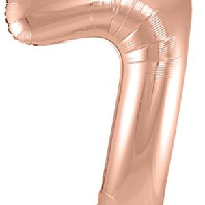 Folat Balon w kształcie cyfry 7 Różowe złoto 86 cm