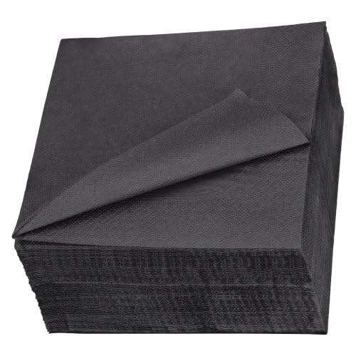 Tork 477148 serwetki obiadowe, Advanced, czarne, 2-warstwowe, składane na 1/4, 32,8 cm długości po rozłożeniu, 200 sztuk