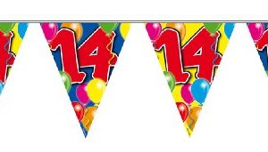 Folat Balony Girlandy na 14.urodziny 10 m
