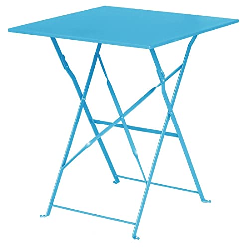 Bolero Nadmorski niebieski chodnik styl stalowy stół kwadrat 710 x 600 mm restauracja Bolero Nadmorski niebieski chodnik styl stalowy stół kwadrat 710 x 600 mm restauracja