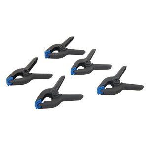Silverline Zaciski sprężynowe zestaw 5 sztuk, długość 100 mm/szczęki 40 mm, wielokolorowe Silverline Zaciski sprężynowe zestaw 5 sztuk, długość 100 mm/szczęki 40 mm, wielokolorowe