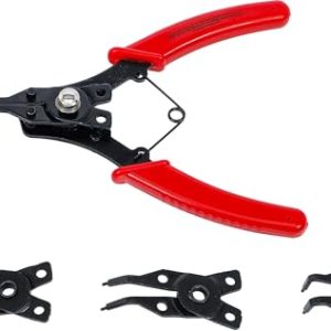 BGS Diy 454 Szczypce do pierścieni rozprężnych z zestawem wymiennych końcówek 160 mm 5 szt.
