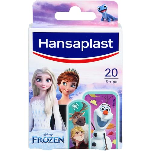 Hansaplast Kids Frozen 2 plastry dla dzieci (20 pasków), na rany z motywami Disneya do rozweselenia, bezbolesne usuwanie plastrów - obrazek 1