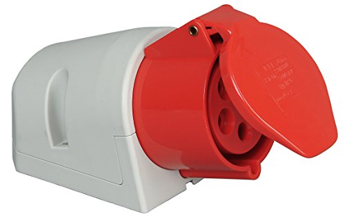 Kopp 102000005 Gniazdo Ścienne, 32 A, 400 V, Czerwony/Biały