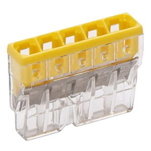Kopp 33346412 Wago Compact zacisk przyłączeniowy 5 przewodowy żółty 0,5 2,5 mm² zawartość 10 sztuk, przezroczysty/żółty Kopp 33346412 Wago Compact zacisk przyłączeniowy 5 przewodowy żółty 0,5 2,5 mm² zawartość 10 sztuk, przezroczysty/żółty