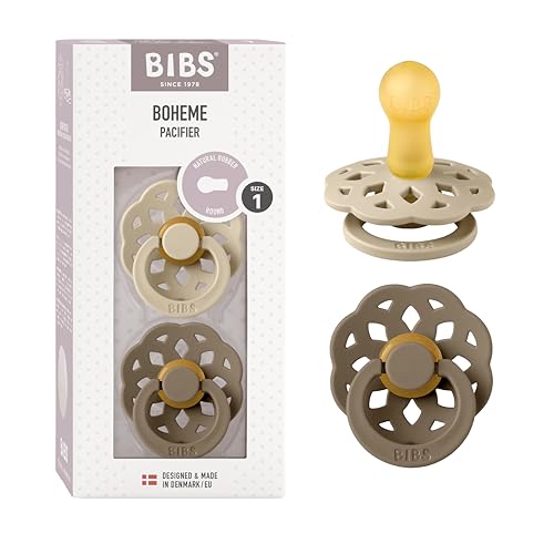 Bibs Dwupak Boheme Smoczek Uspokajający Kauczuk Hevea Rozmiar S 0M+ 2Szt Vanilla & Dark Oak