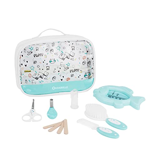 Badabulle Baby Splash 7 częściowy zestaw do pielęgnacji, z bardzo dużą ilością miejsca na dalsze artykuły pielęgnacyjne, przezroczysty Badabulle Baby Splash 7 częściowy zestaw do pielęgnacji, z bardzo dużą ilością miejsca na dalsze artykuły pielęgnacyjne, przezroczysty