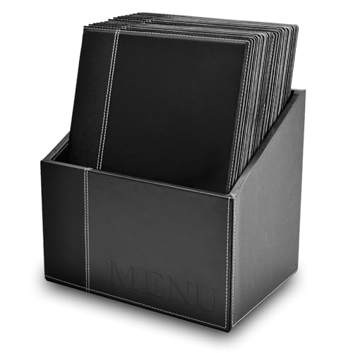 Securit Trendy Range Menu Restauracyjne, Czarny, 20 kart A4