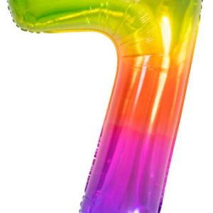 Folat Balon foliowy Yummy Gummy Rainbow Numer 7 86 cm Folat Balon foliowy Yummy Gummy Rainbow Numer 7 86 cm