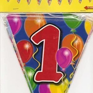 Baner flagi, 1. Urodziny Balony, czerwono żółty, 1000 cm Baner flagi, 1. Urodziny Balony, czerwono żółty, 1000 cm