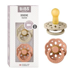 Bibs Boheme 2 Pack Vanilla & Peach M Smoczek Uspokajający Kauczuk Hevea Bibs Boheme 2 Pack Vanilla & Peach M Smoczek Uspokajający Kauczuk Hevea
