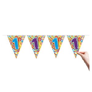 Baner flagi, 1. Urodziny, fioletowo niebieski, 6 m Baner flagi, 1. Urodziny, fioletowo niebieski, 6 m