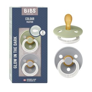 BIBS Colour Symmetrical Glow smoczek, 2 sztuki, nie zawiera BPA. Świeci w ciemności, symetryczny smoczek. Kauczuk naturalny/lateks, wyprodukowano Danii. Rozmiar 1 (0 6 miesięcy), Sage Glow/Cloud BIBS Colour Symmetrical Glow smoczek, 2 sztuki, nie zawiera BPA. Świeci w ciemności, symetryczny smoczek. Kauczuk naturalny/lateks, wyprodukowano Danii. Rozmiar 1 (0 6 miesięcy), Sage Glow/Cloud
