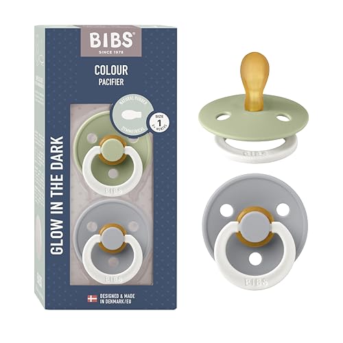 BIBS Colour Symmetrical Glow smoczek, 2 sztuki, nie zawiera BPA. Świeci w ciemności, symetryczny smoczek. Kauczuk naturalny/lateks, wyprodukowano Danii. Rozmiar 1 (0 6 miesięcy), Sage Glow/Cloud BIBS Colour Symmetrical Glow smoczek, 2 sztuki, nie zawiera BPA. Świeci w ciemności, symetryczny smoczek. Kauczuk naturalny/lateks, wyprodukowano Danii. Rozmiar 1 (0 6 miesięcy), Sage Glow/Cloud