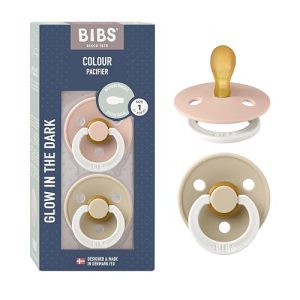 BIBS COLOUR SYMMETRICAL 2 PACK NIGHT BLUSH & VANILLA S Smoczek Symetryczny kauczuk Hevea BIBS COLOUR SYMMETRICAL 2 PACK NIGHT BLUSH & VANILLA S Smoczek Symetryczny kauczuk Hevea