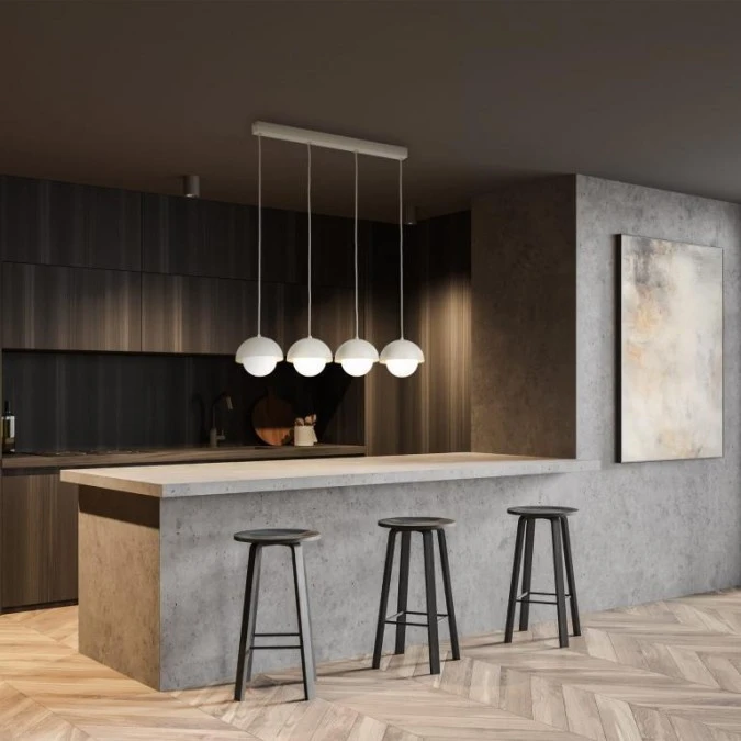Lampa wisząca z czterema zwisami na listwie BONO BEIGE na gwint G9 10213 TK Lighting - obrazek 3