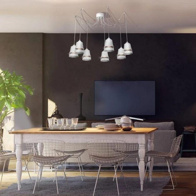 Lampa Wisząca APOLLO WHITE 5xE27 MLP775 Milagro - obrazek 2