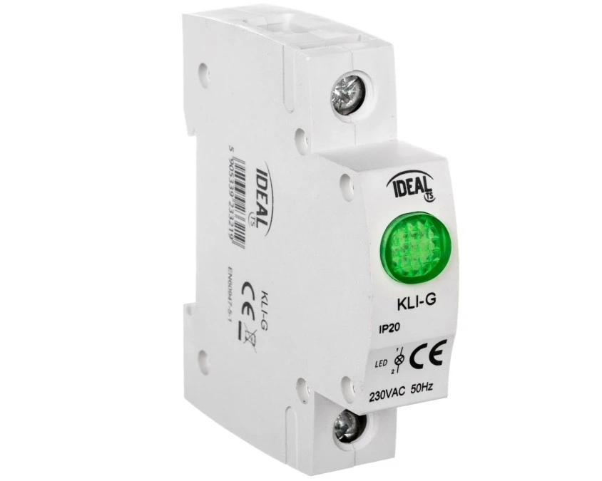 Lampka modułowa 1‑fazowa zielona LED KLI‑G 230V AC 23321 - obrazek 1