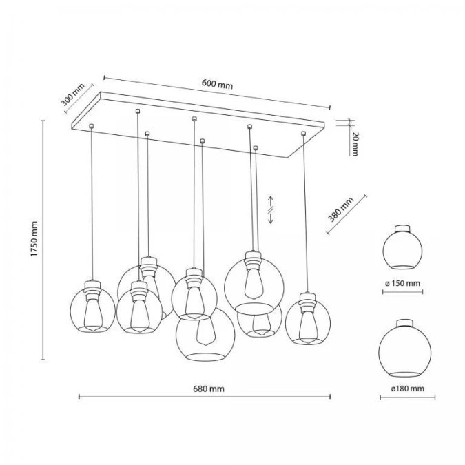 Lampa wisząca CUBUS 2834 TK LIGHTING - obrazek 2