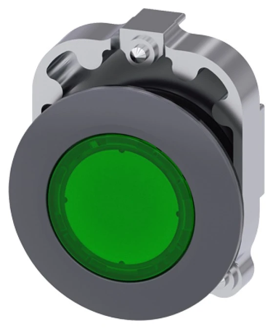 Lampka sygnalizacyjna 30mm zielona płaska metal IP69k SIRIUS ACT 3SU1061‑0JD40‑0AA0 - obrazek 2