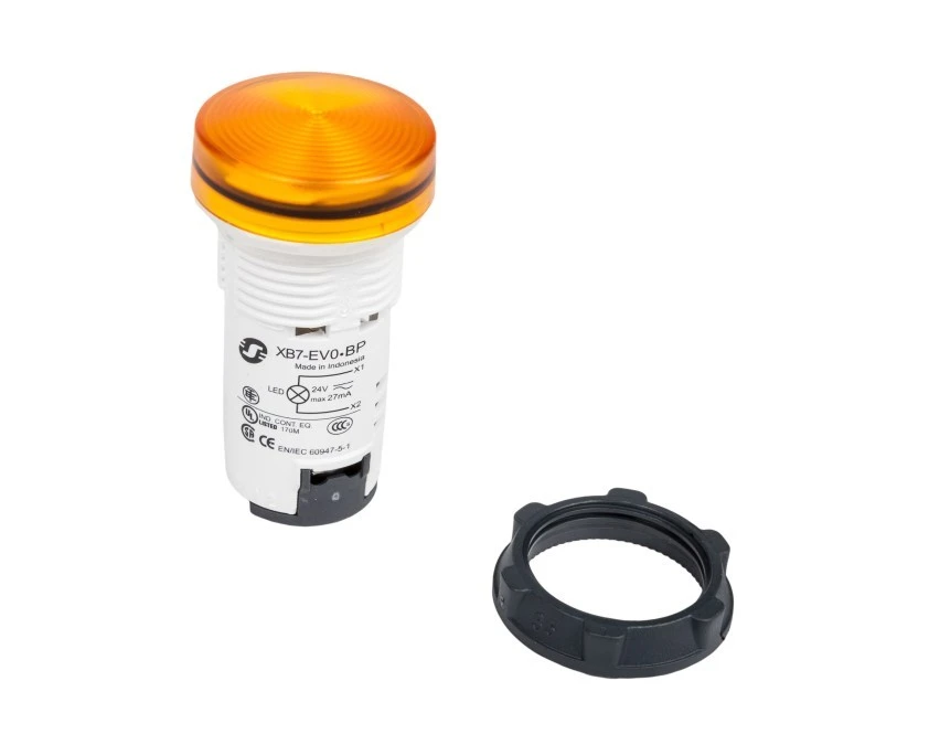 Lampka sygnalizacyjna 22mm żółta 24V AC/DC LED XB7EV08BP - obrazek 1