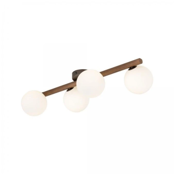Lampa sufitowa z czterema szklanymi kloszami ESTERA WOOD ORZECH na G9 10270 TK Lighting - obrazek 3
