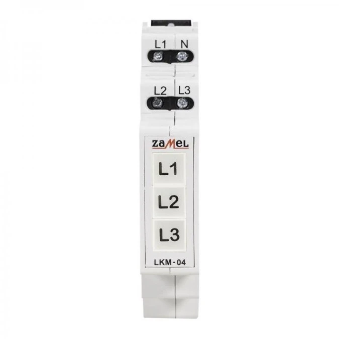 Lampka modułowa 3‑fazowa żółta/zielona/czerwona 230V AC LED TN LKM‑04‑40 EXT10000047 - obrazek 3