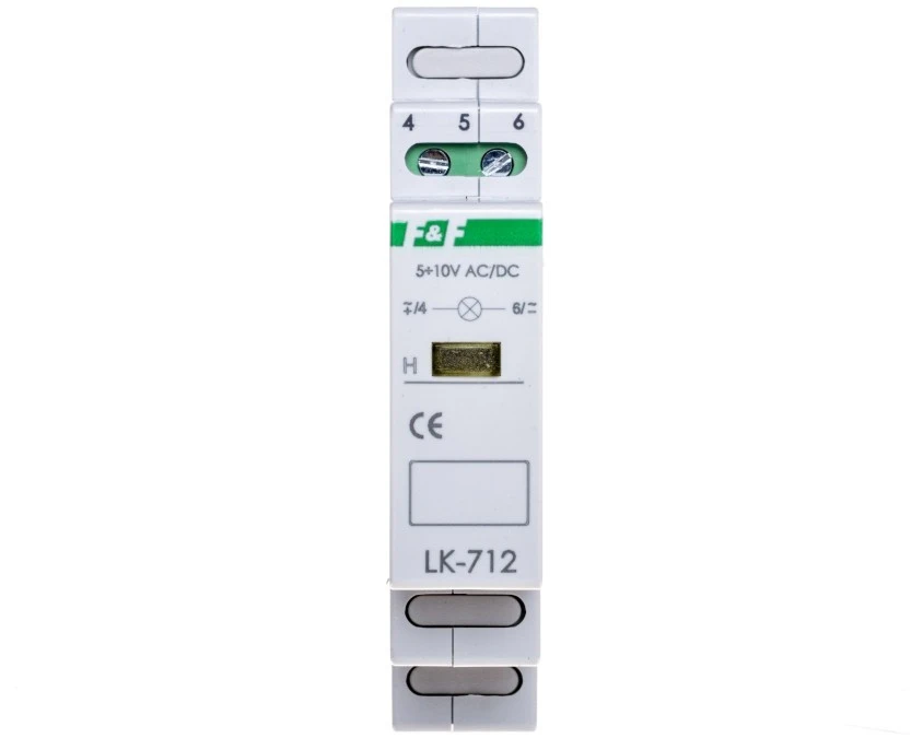 Lampka modułowa 1‑fazowa żółta 5‑10V AC/DC LK‑712Y‑5‑10V - obrazek 2