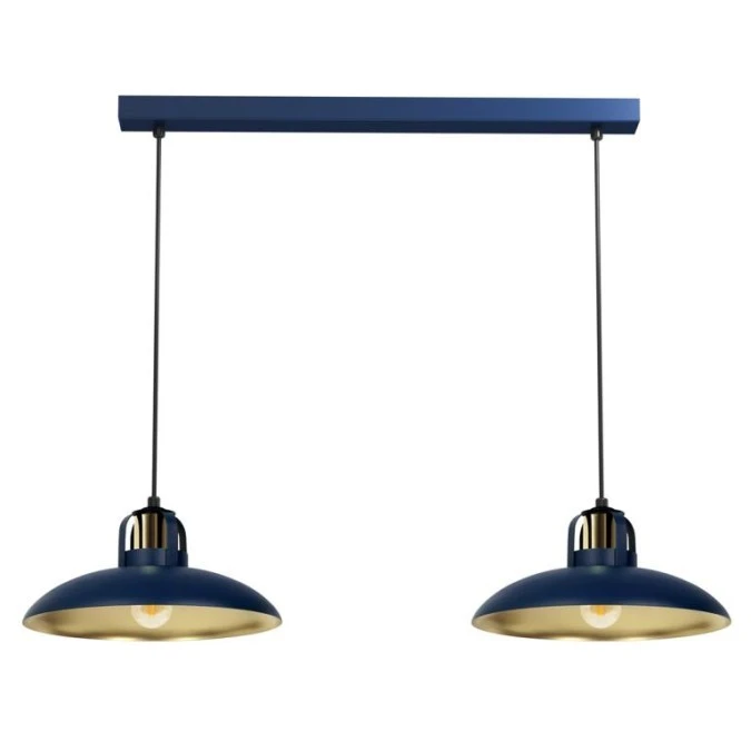 Lampa wisząca FELIX NAVY BLUE/GOLD 2xE27 MLP7715 Milagro - obrazek 1