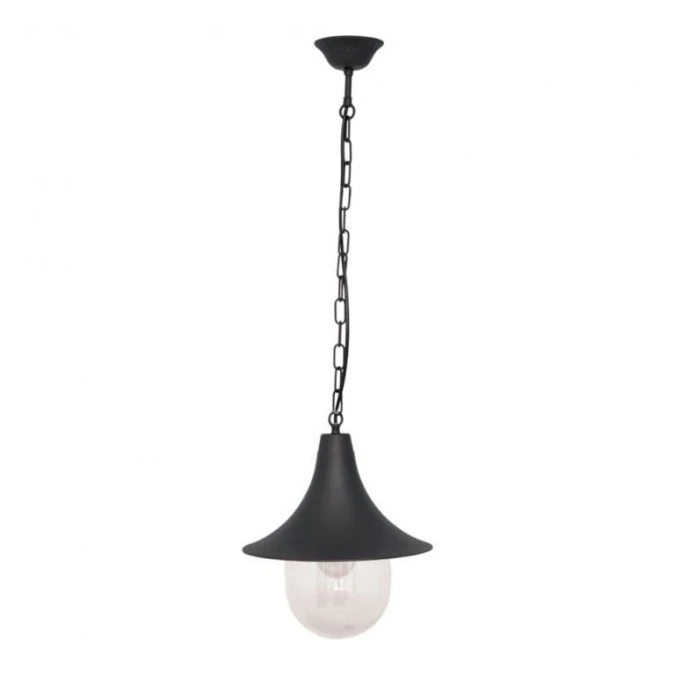 Lampa wisząca zewnętrzna BOSTON czarna na łańcuszku IP44 szklany klosz K‑8131 CZARNY Kaja Lighting - obrazek 1
