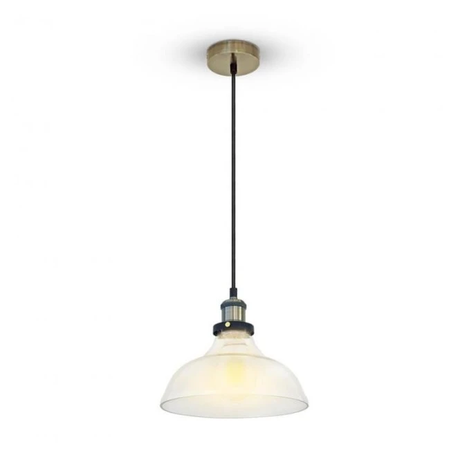 Lampa Wisząca VT‑7210 E27 Szkło Przezroczysty 3730 - obrazek 2