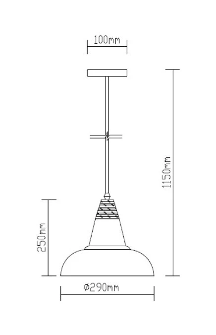 Lampa Wisząca VT‑7301 Pendent Light Concrete+Wooden fi290cm 3858 - obrazek 2