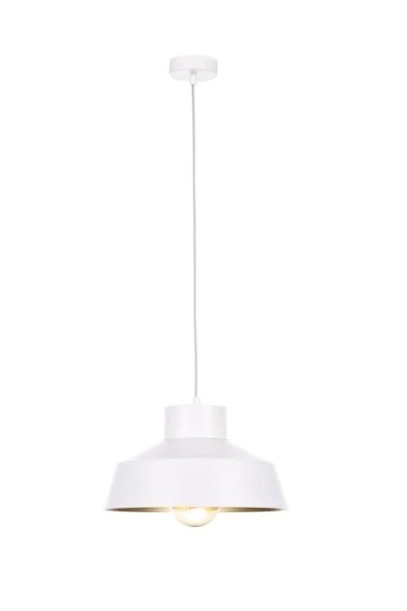 Lampa wisząca nowoczesna 1xE27 MOON WHITE/GOLD - obrazek 1