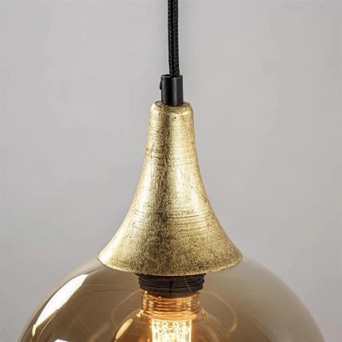 Lampa wisząca nowoczesna 2xE27 CALLISTO BLACK/GOLD - obrazek 3
