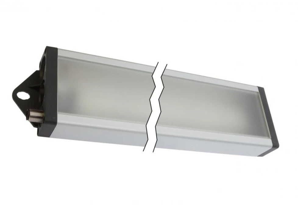 Lampa robocza LED, 35x295x85mm, światło białe, 15W 1800lx, 5500K, 22‑26VDC, złącze M12 4‑PIN AO000482 - obrazek 1