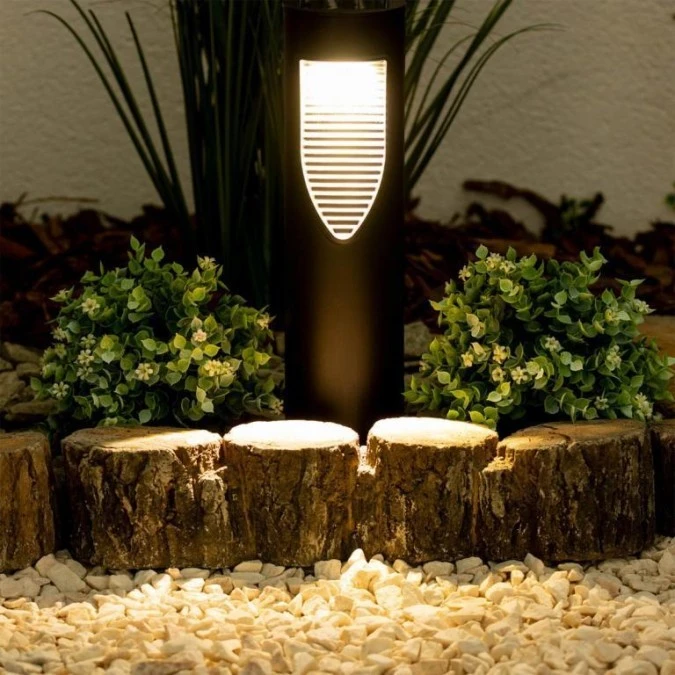 Lampa Solarna Ogrodowa LED Wbijana Słupek 34cm BURGO 4000K IP44 LUMILED - obrazek 2