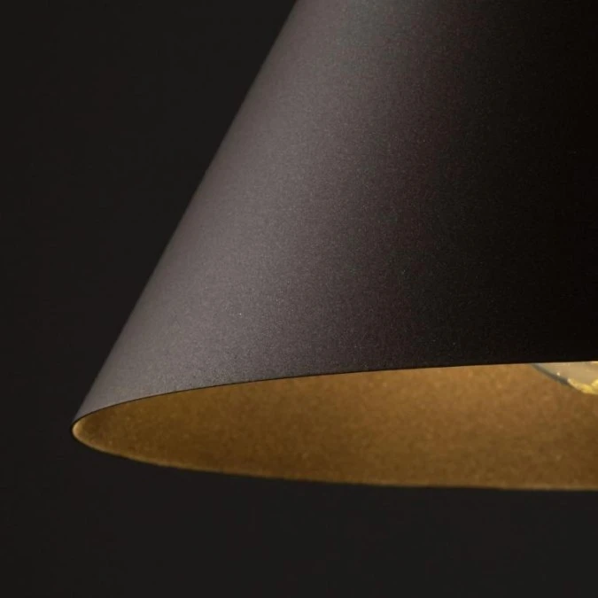 Lampa wisząca metalowy stożkowy klosz CONO E27 kolor brązowy 10073 TK Lighting - obrazek 3